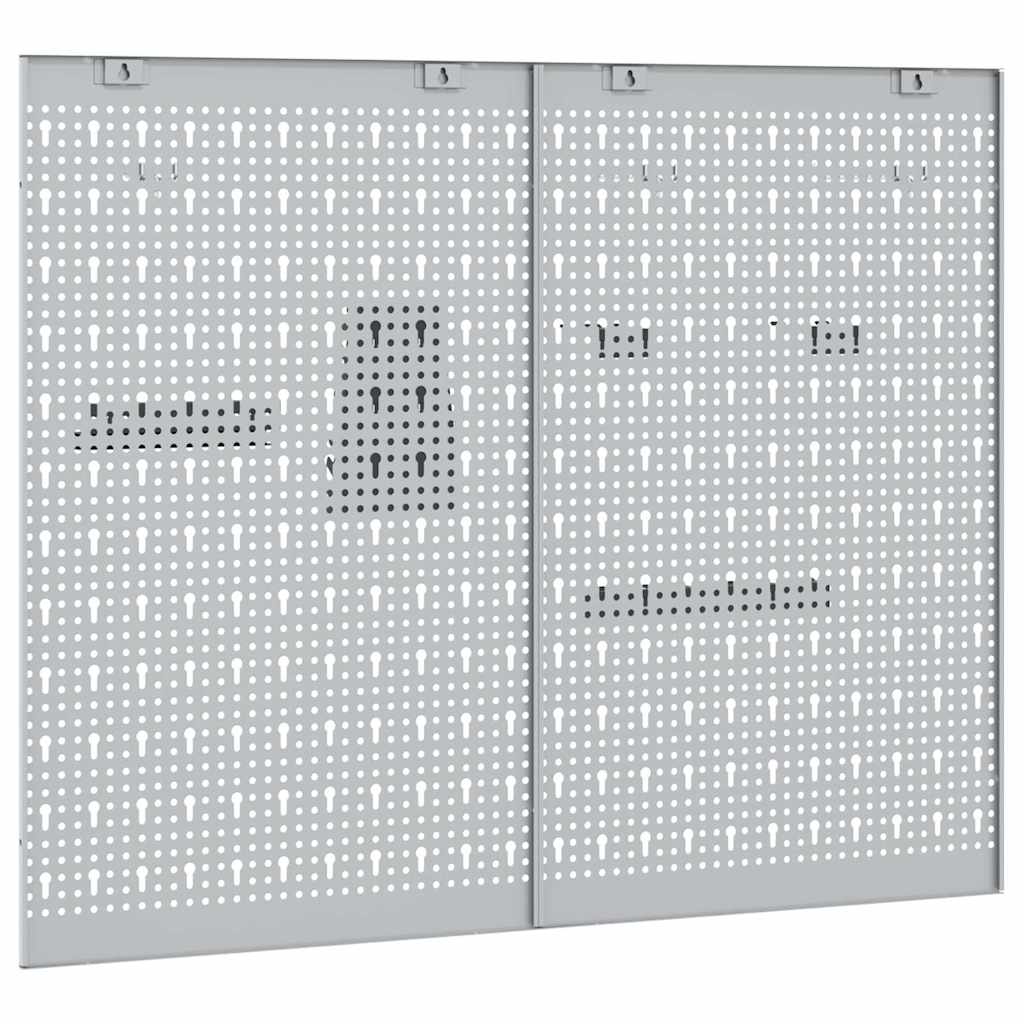 Tool Wall Panel 2 pcs Grey 100 x 1 x 80 cm