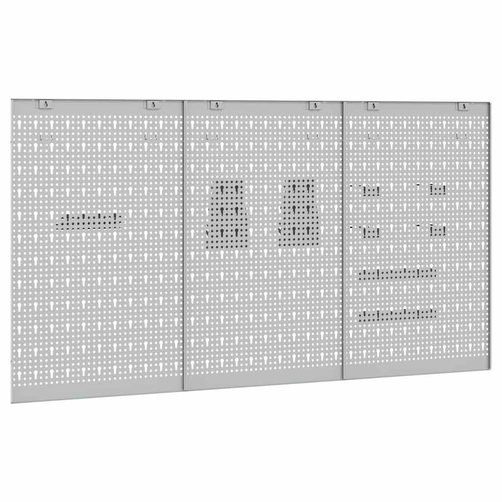 Tool Wall Panel 3 pcs Grey 150 x 1 x 80 cm