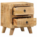 Bedside Cabinet 40x32x46 cm Solid Wood Rough Mango