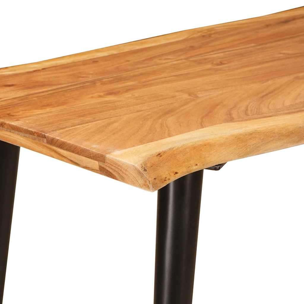 Dining Tables Brown and Black 110 x 55 x 78 cm Solid Mango Wood