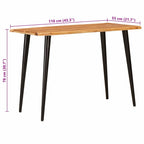 Dining Tables Brown and Black 110 x 55 x 78 cm Solid Mango Wood