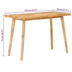 Dinning Table Natural 100 x 55 x 75 cm Solid Mango Wood