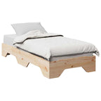 Bed Frame No Mattress Stackable 100x200 cm Solid Wood