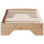 Bed Frame No Mattress Stackable 100x200 cm Solid Wood