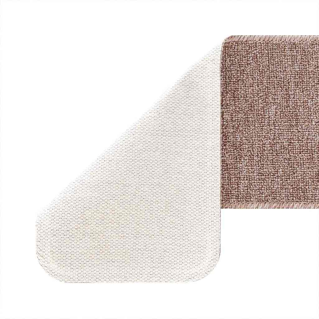 Anti-slip Stair Mats 15 pcs Light brown 75 x 20 cm PP