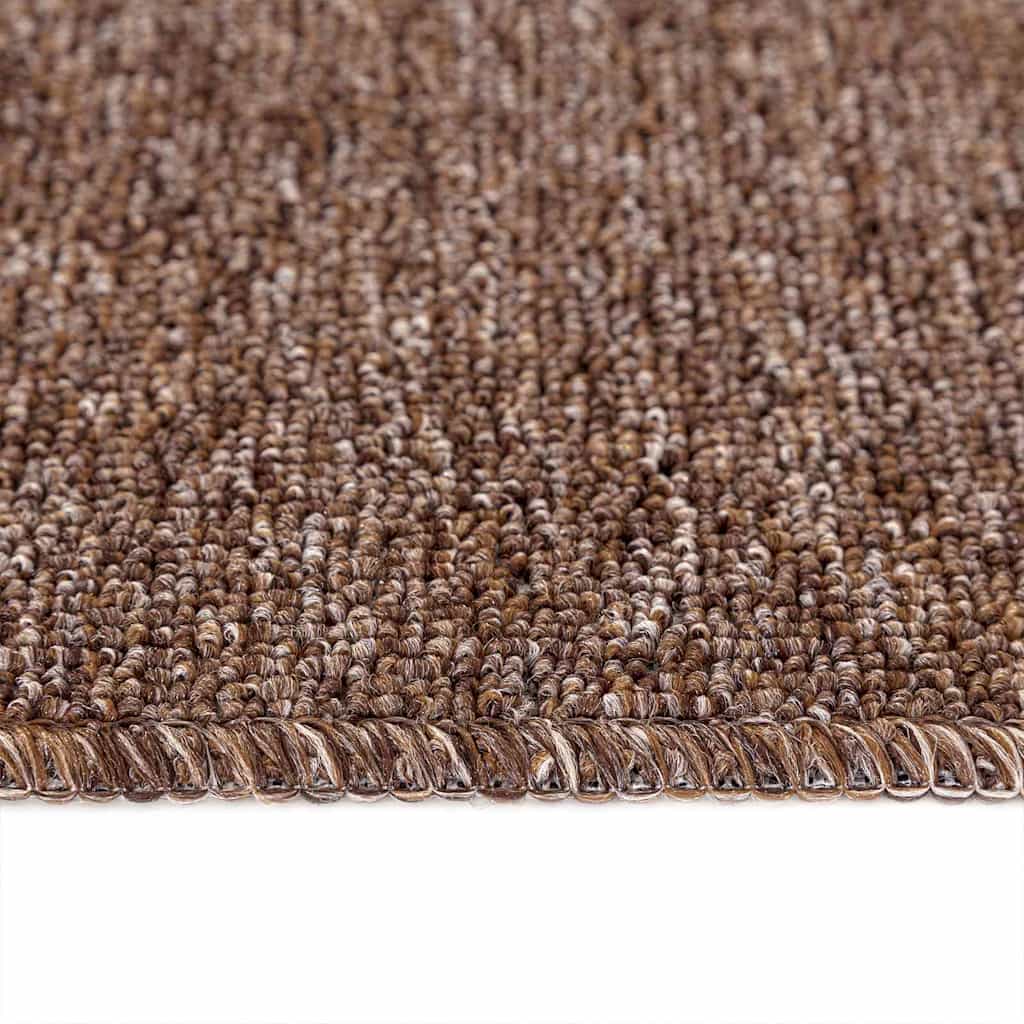 Anti-slip Stair Mats Latex backing 15 pcs Brown 75 x 20 cm PP