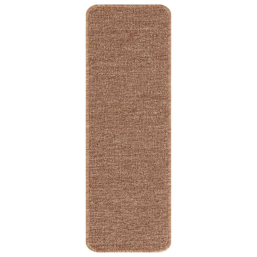 Anti-slip Stair Mats Latex backing 15 pcs Yellow 60 x 25 cm PP