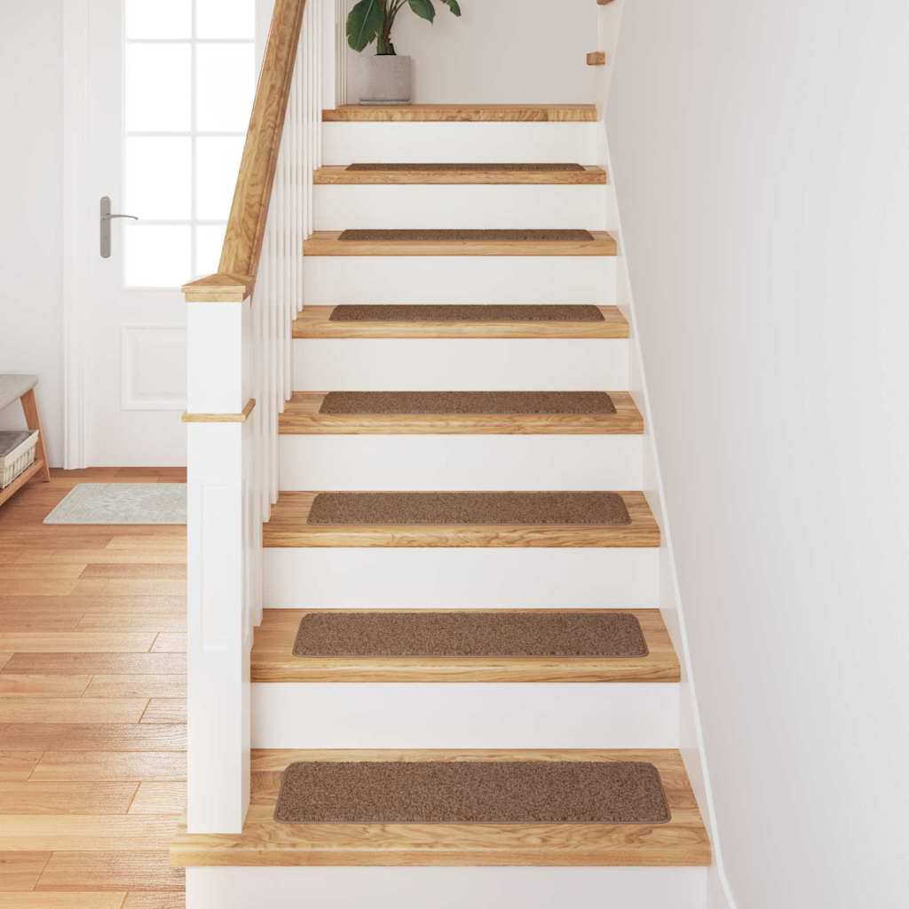 Anti-slip Stair Mats Latex backing 15 pcs Yellow 75 x 20 cm PP