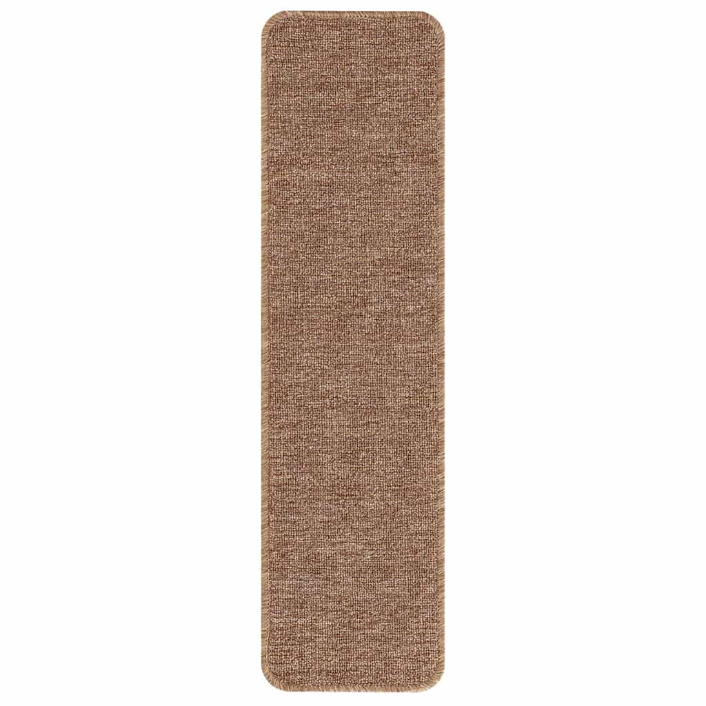 Anti-slip Stair Mats Latex backing 15 pcs Yellow 75 x 20 cm PP