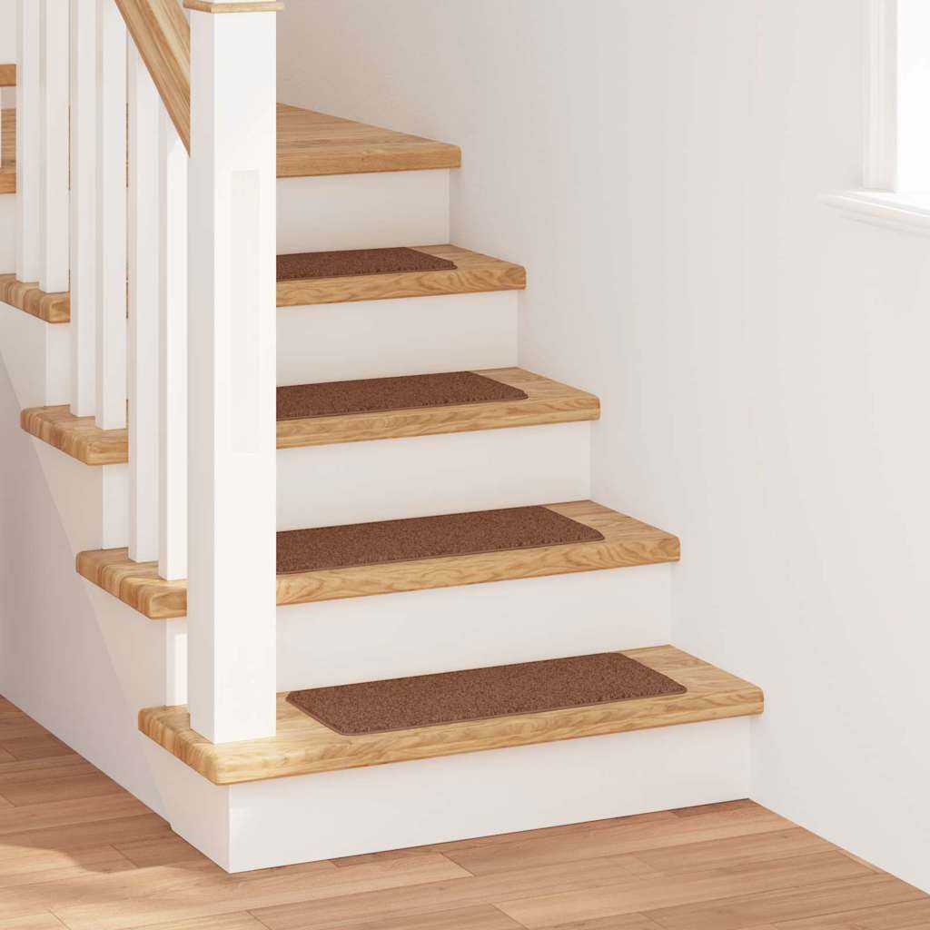 Anti-slip Stair Mats Latex backing 15 pcs Yellow 60 x 25 cm PP