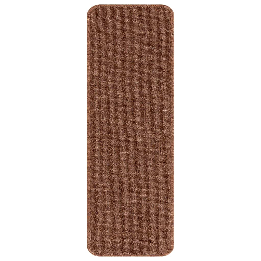 Anti-slip Stair Mats Latex backing 15 pcs Yellow 60 x 25 cm PP