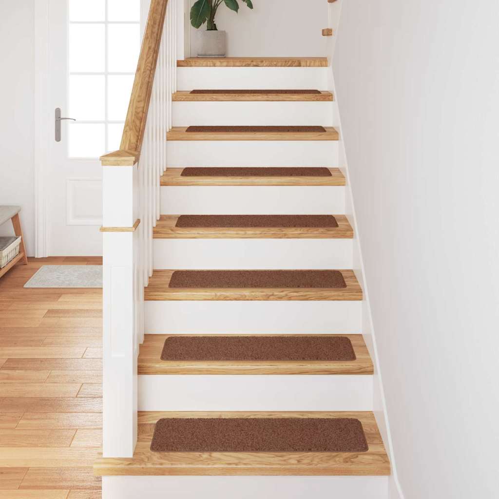 Anti-slip Stair Mats Latex backing 15 pcs Yellow 75 x 20 cm PP