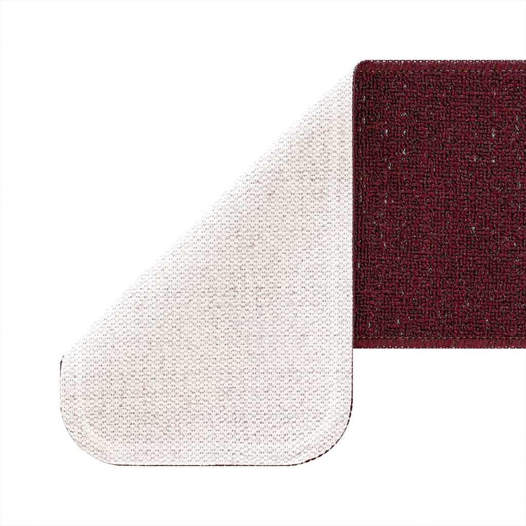 Anti-slip Stair Mats 15 pcs Bordeaux 60 x 25 cm PP