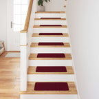 Anti-slip Stair Mats 15 pcs Bordeaux 60 x 25 cm PP