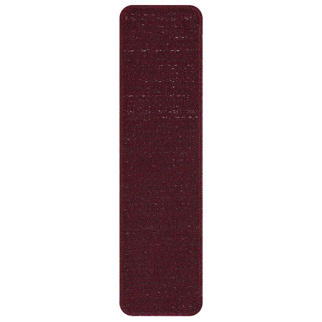 Anti-slip Stair Mats 15 pcs Bordeaux 75 x 20 cm PP