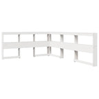 Bookcase Bed without Mattress White 160x200 cm Solid Wood Pine