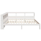 Bookcase Bed without Mattress White 160x200 cm Solid Wood Pine