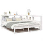 Bookcase Bed without Mattress White 150x200 cm Solid Wood Pine