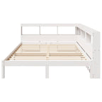 Bookcase Bed without Mattress White 150x200 cm Solid Wood Pine
