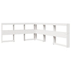 Bookcase Bed without Mattress White 150x200 cm Solid Wood Pine