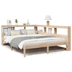 Bookcase Bed without Mattress 140x200 cm Solid Wood Pine