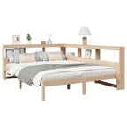 Bookcase Bed without Mattress 140x200 cm Solid Wood Pine