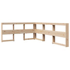 Bookcase Bed without Mattress 140x200 cm Solid Wood Pine