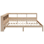 Bookcase Bed without Mattress 140x200 cm Solid Wood Pine