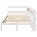 Bookcase Bed without Mattress White 120x190 cm Solid Wood Pine