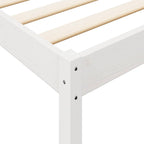 Bookcase Bed without Mattress White 120x190 cm Solid Wood Pine