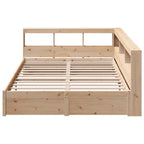 Bookcase Bed without Mattress 160x200 cm Solid Wood Pine