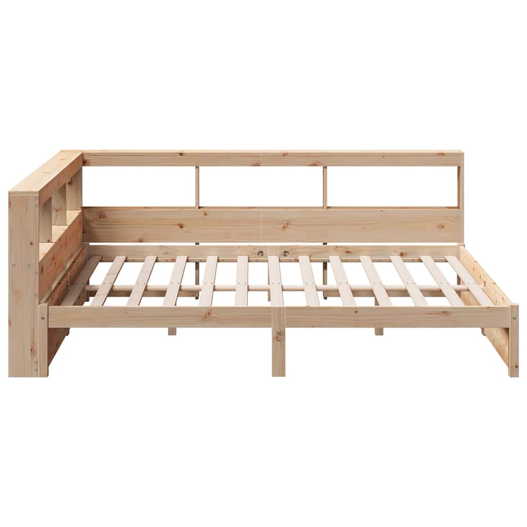 Bookcase Bed without Mattress 160x200 cm Solid Wood Pine