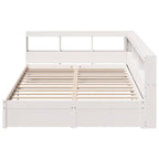 Bookcase Bed without Mattress White 160x200 cm Solid Wood Pine