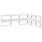 Bookcase Bed without Mattress White 160x200 cm Solid Wood Pine