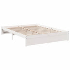 Bookcase Bed without Mattress White 160x200 cm Solid Wood Pine