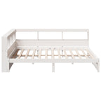Bookcase Bed without Mattress White 160x200 cm Solid Wood Pine