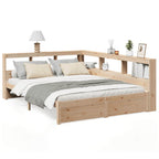 Bookcase Bed without Mattress 140x200 cm Solid Wood Pine