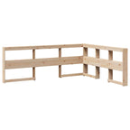 Bookcase Bed without Mattress 140x200 cm Solid Wood Pine
