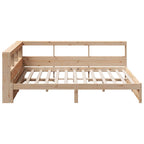 Bookcase Bed without Mattress 140x200 cm Solid Wood Pine