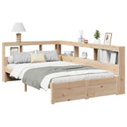 Bookcase Bed without Mattress 120x200 cm Solid Wood Pine
