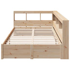 Bookcase Bed without Mattress 120x200 cm Solid Wood Pine