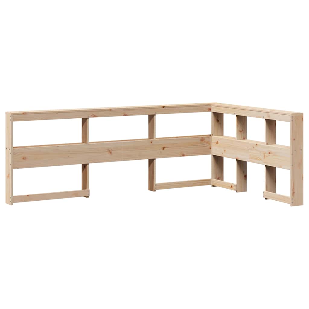Bookcase Bed without Mattress 120x200 cm Solid Wood Pine