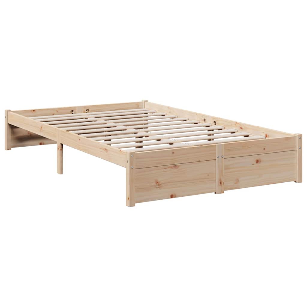 Bookcase Bed without Mattress 120x200 cm Solid Wood Pine