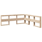 Bookcase Bed without Mattress 200x200 cm Solid Wood Pine
