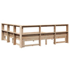 Bookcase Bed without Mattress 200x200 cm Solid Wood Pine