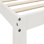 Bookcase Bed without Mattress White 200x200 cm Solid Wood Pine