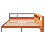 Bookcase Bed without Mattress Wax Brown 180x200 cm Solid Wood Pine