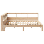 Bookcase Bed without Mattress 140x200 cm Solid Wood Pine