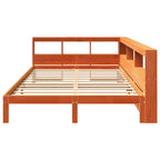 Bookcase Bed without Mattress Wax Brown 140x200 cm Solid Wood Pine