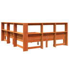 Bookcase Bed without Mattress Wax Brown 140x200 cm Solid Wood Pine